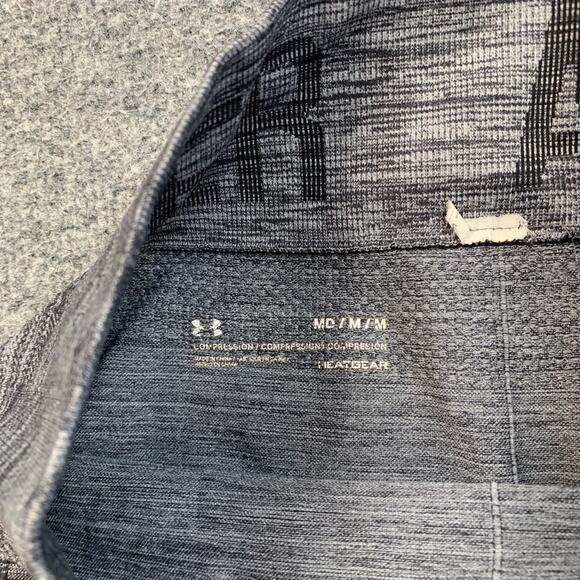 Under Armour Leggings Womens M Medium Gray Seamless Knit Compression Capri - Picture 5 of 10